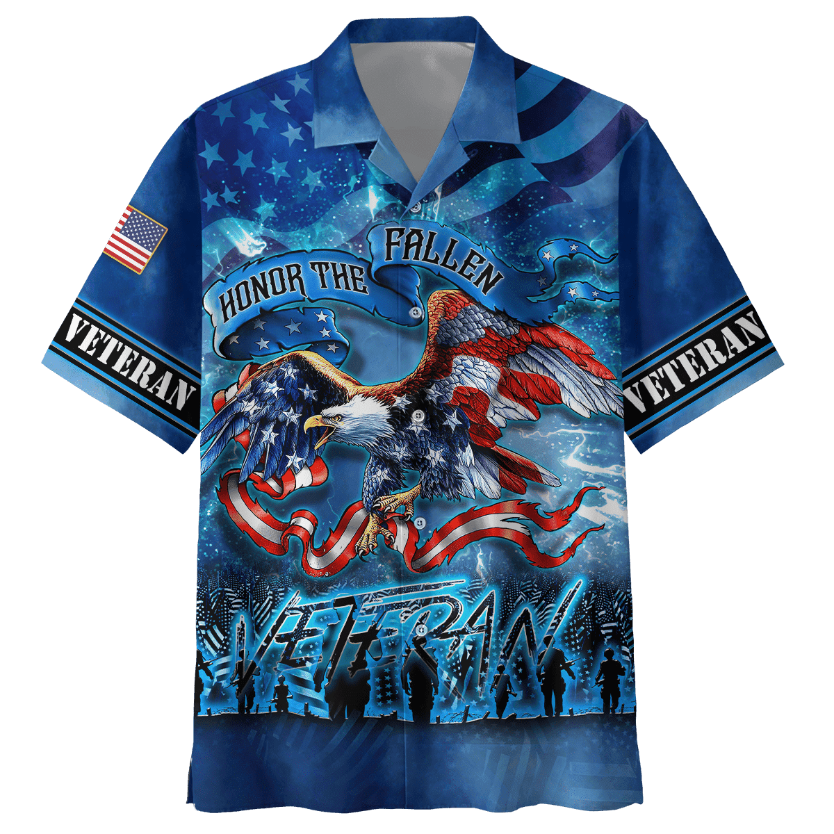Us Veteran - Honor The Fallen 3D All Over Printed Unisex Hawaiian Shirts