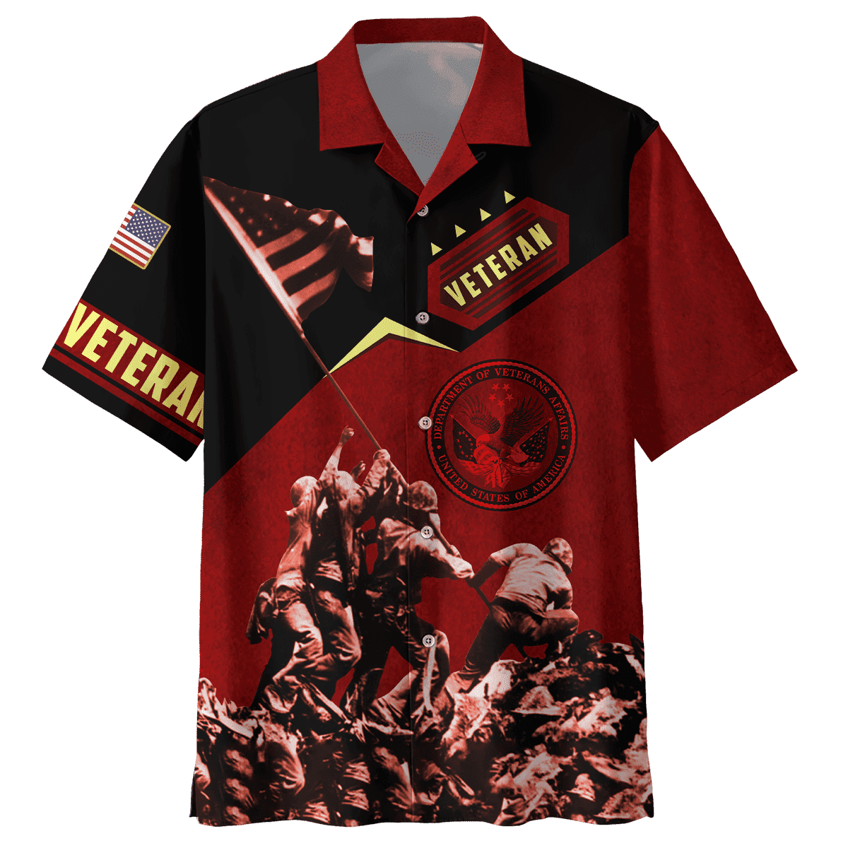 Us Veteran - Raising The Flag On Iwo Jima Unisex Hawaiian Shirts