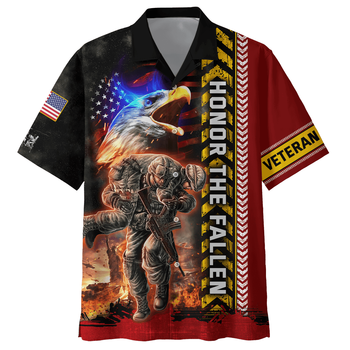 Honor The Fallen - U.S Veteran Unisex Hawaiian Shirts