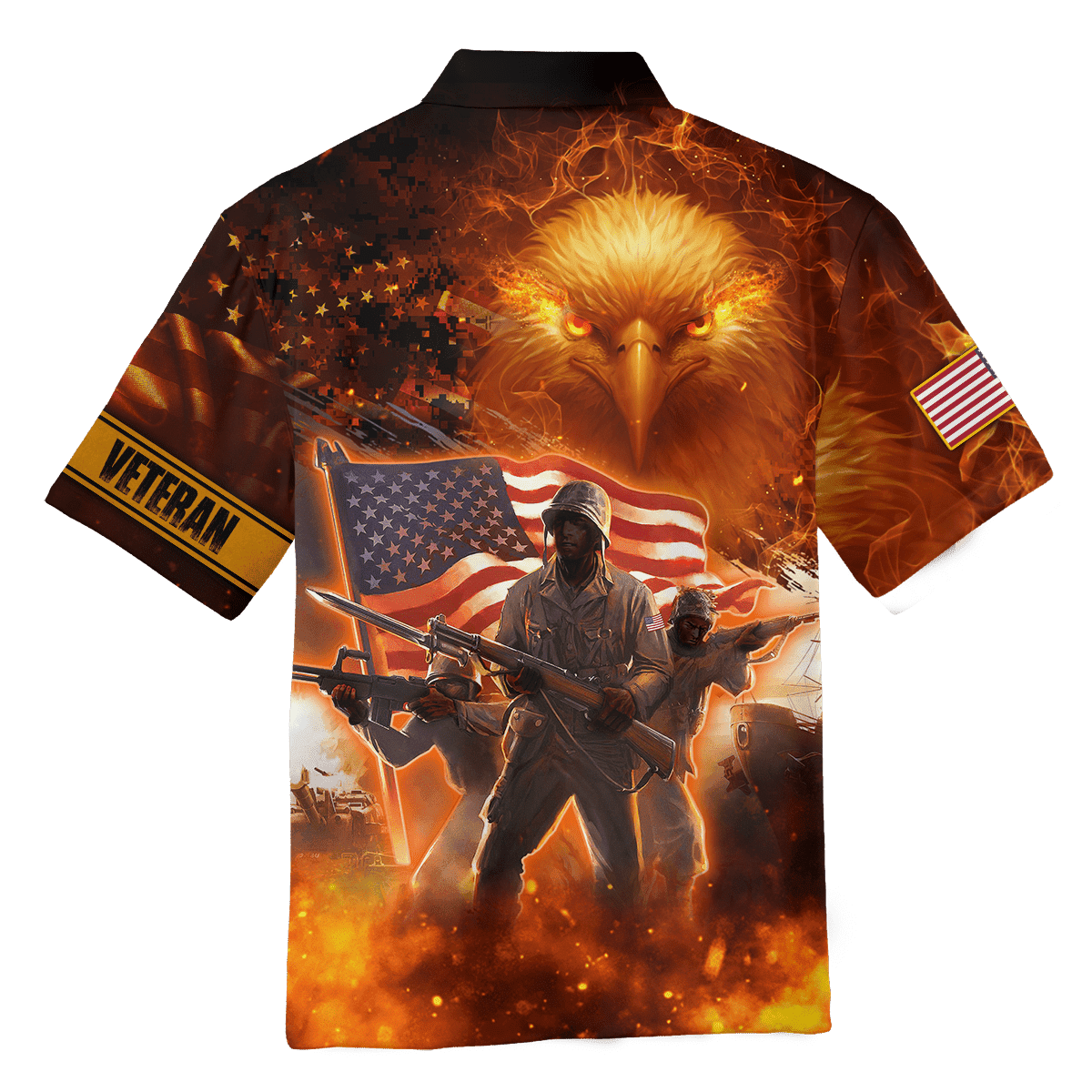 All Over Printed U.S Veteran Unisex Hawaiian Shirts