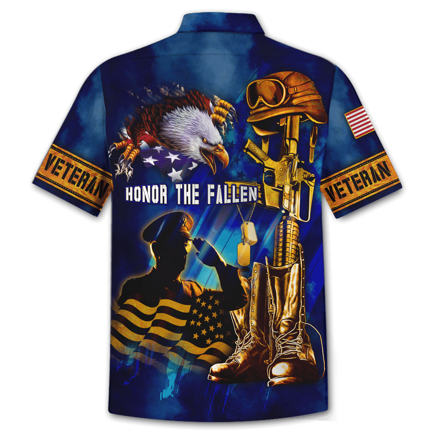 Us Veteran - Honor The Fallen 3D All Over Printed Unisex Hawaii Shirts