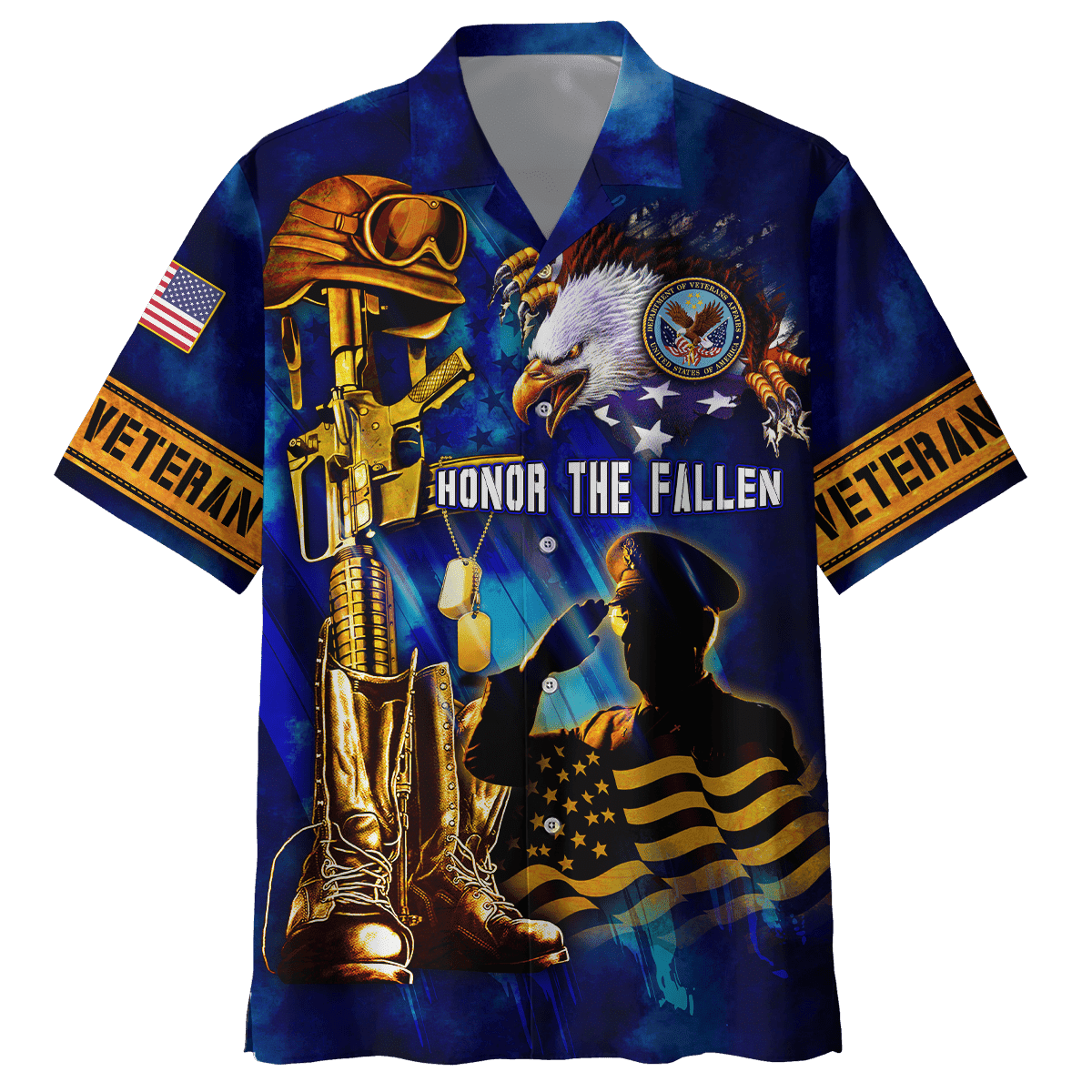 Us Veteran - Honor The Fallen 3D All Over Printed Unisex Hawaii Shirts