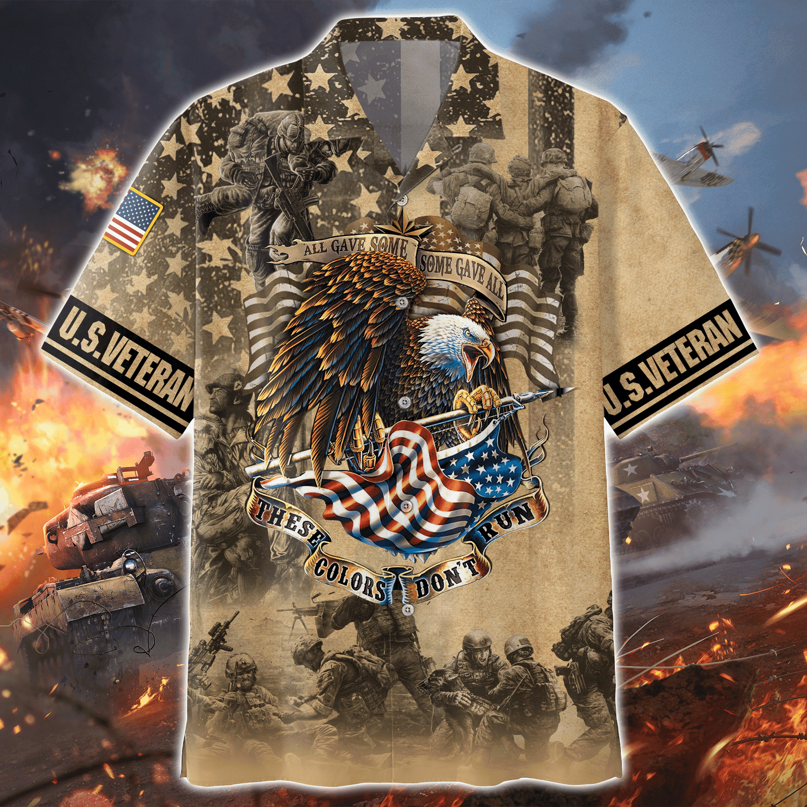 U.S. Veteran - All Gave Some - Some Gave All - Hawaiian Shirts