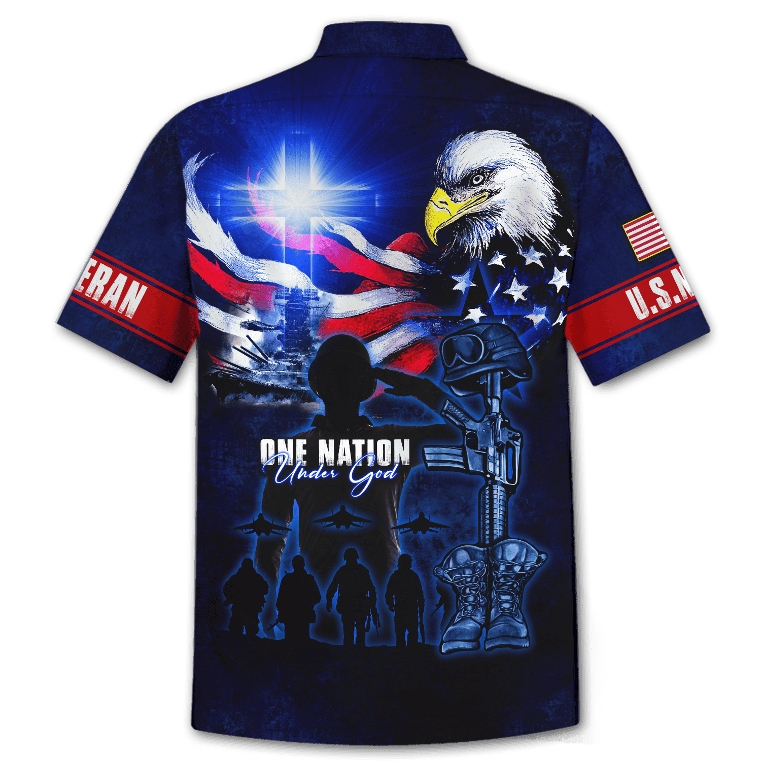 Eagle Us Navy 3D All Over Printed Unisex Hawaiian Shirts