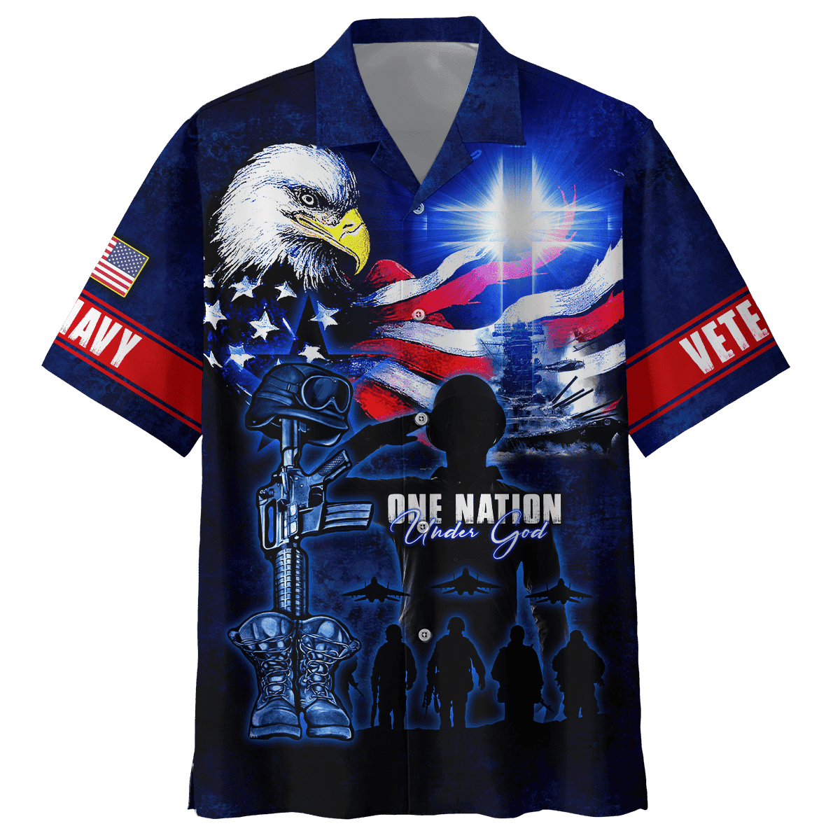 Eagle Us Navy 3D All Over Printed Unisex Hawaiian Shirts
