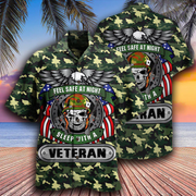 Veteran Feel Safe At Night Sleep With A Veteran Hawaiian Shirt Shirt - Beachwear For Men - Hawaiian Shirts