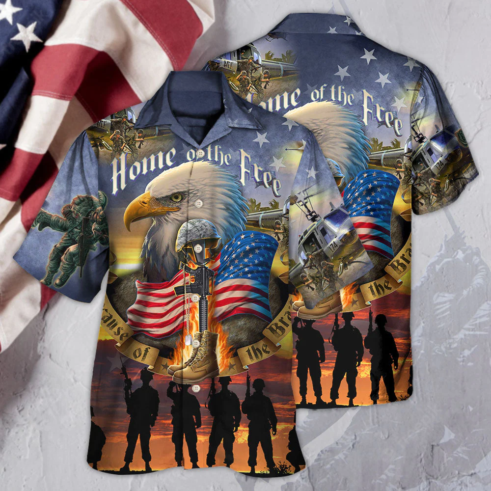 Veteran Eagle Remember The Days Veteran Hawaiian Shirt Shirt - Beachwear For Men - Hawaiian Shirts