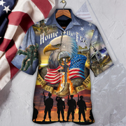 Veteran Eagle Remember The Days Veteran Hawaiian Shirt Shirt - Beachwear For Men - Hawaiian Shirts