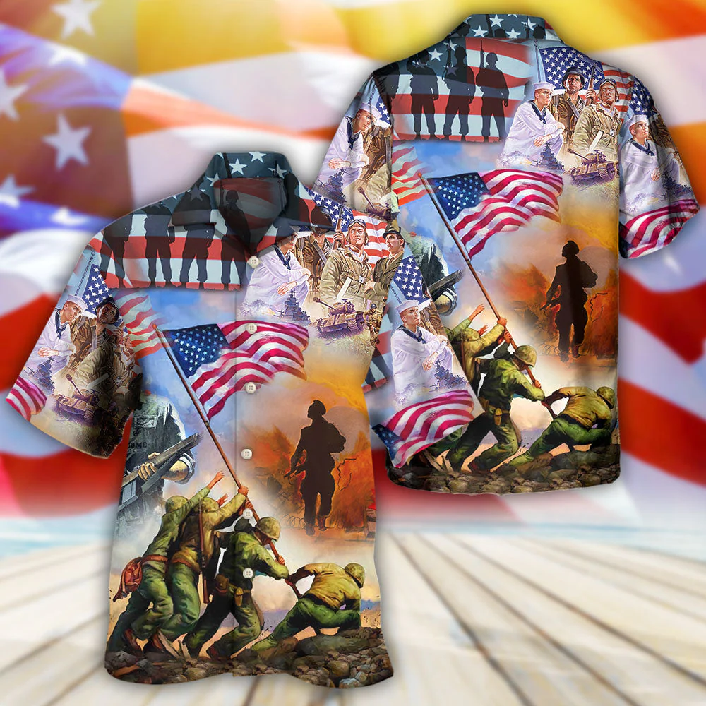 Veteran Usa Veteran Proud Hawaiian Shirt - Beachwear For Men - Hawaiian Shirts