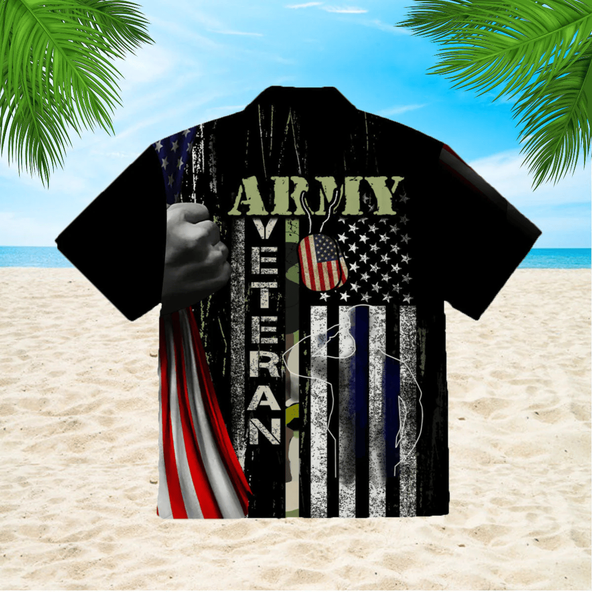 Us Army Veteran Pride Full Printing Veteran American Aloha Hawaiian Shirts - Beachwear For Men - Hawaiian Shirts
