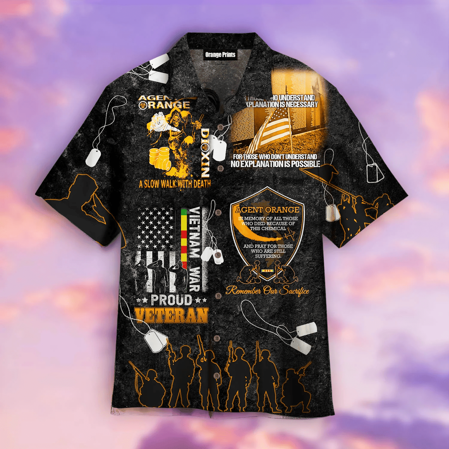 Agent Orange Vietnam Proud Veteran Memorial Aloha Hawaiian Shirts - Beachwear For Men - Hawaiian Shirts