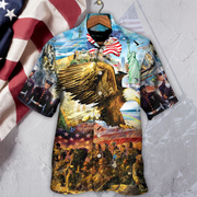 Veteran Call To Colors Freedom With Eagle Hawaiian Shirt - Beachwear For Men - Hawaiian Shirts