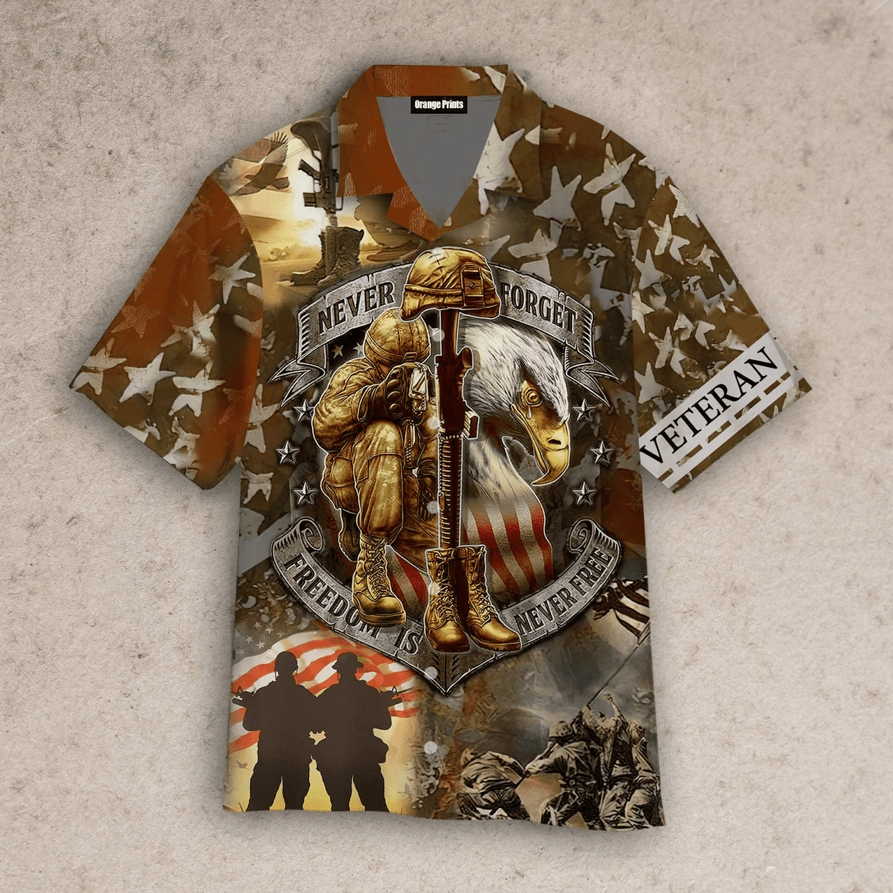 U.S Veteran Freedom Is Not Free Aloha Hawaiian Shirts - Beachwear For Men - Hawaiian Shirts