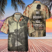 Veteran We Bought Your Freedom With Classic Style Hawaiian Shirt - Beachwear For Men - Hawaiian Shirts