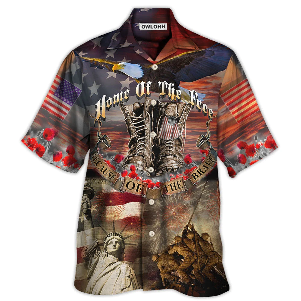 Veteran Proud To Be A With Boots Hawaiian Shirt - Beachwear For Men - Hawaiian Shirts