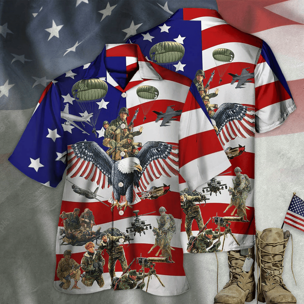 Veteran We Always Remember You With Flag Background Hawaiian Shirt - Beachwear For Men - Hawaiian Shirts