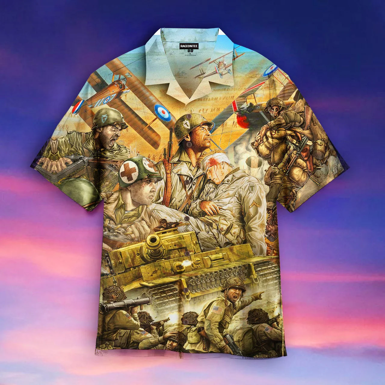 The Veteran Fight Like A Superhero Aloha Hawaiian Shirts - Beachwear For Men - Hawaiian Shirts