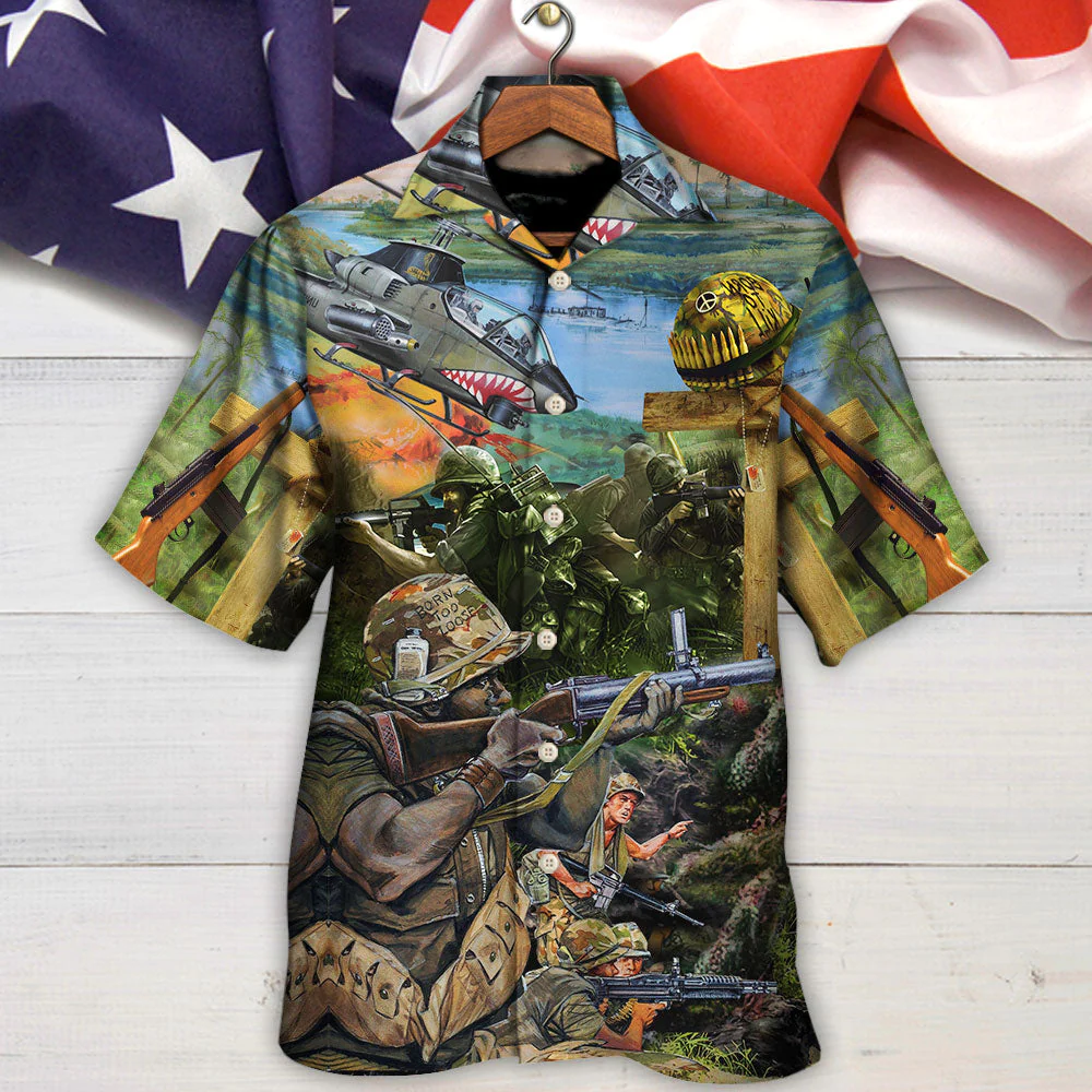 Veteran With Respect Honorand Gratitude With Helicopter Hawaiian Shirt - Beachwear For Men - Hawaiian Shirts