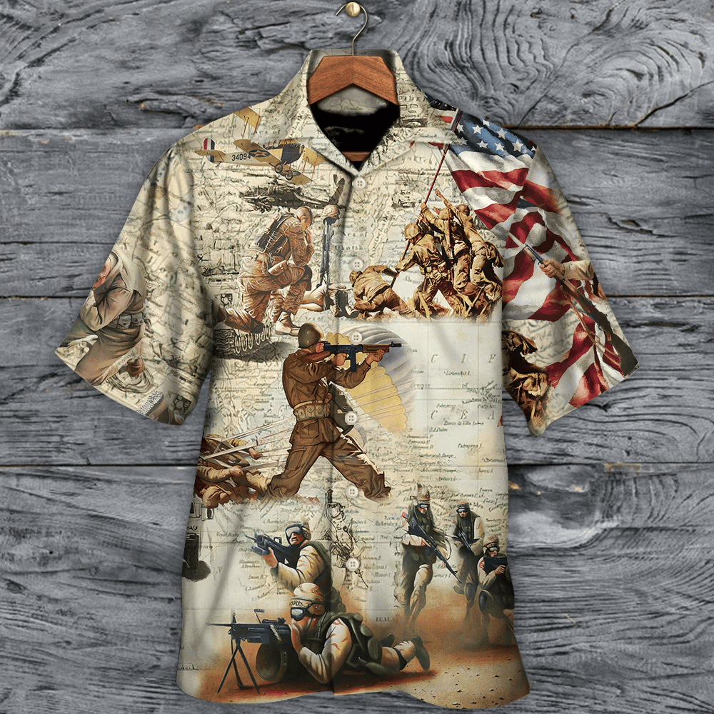 Veteran Memory Soldier'S Prayer Hawaiian Shirt - Beachwear For Men - Hawaiian Shirts