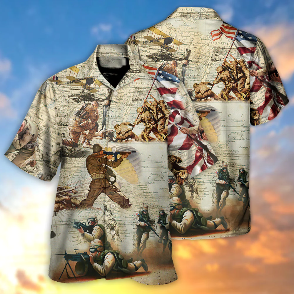 Veteran Memory Soldier'S Prayer Hawaiian Shirt - Beachwear For Men - Hawaiian Shirts