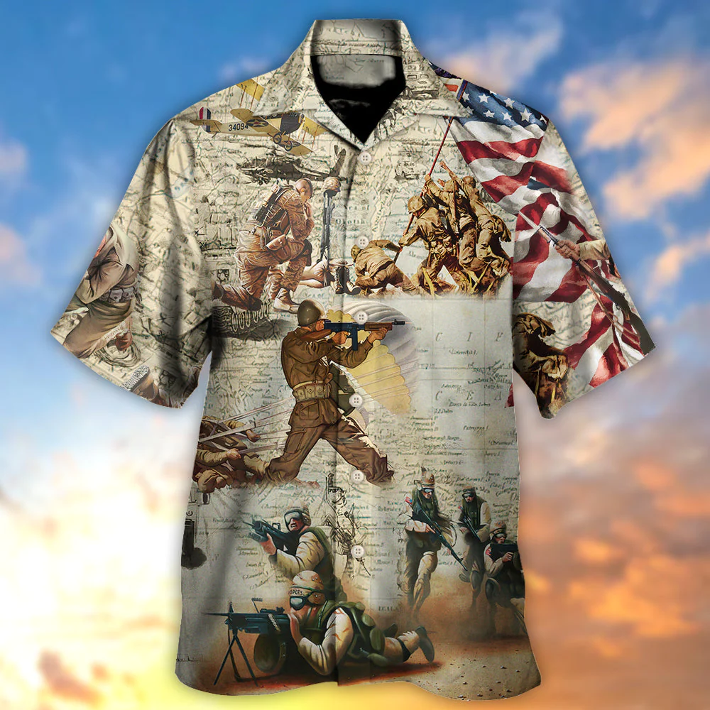 Veteran Memory Soldier'S Prayer Hawaiian Shirt - Beachwear For Men - Hawaiian Shirts