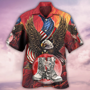 Veteran Boots Never Underestimate Hawaiian Shirt - Beachwear For Men - Hawaiian Shirts