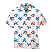 Puerto Rico Heart Flag Independence Day Hawaiian Shirt - Gift For A Vetaran - Short Sleeve Hawaiian Shirt