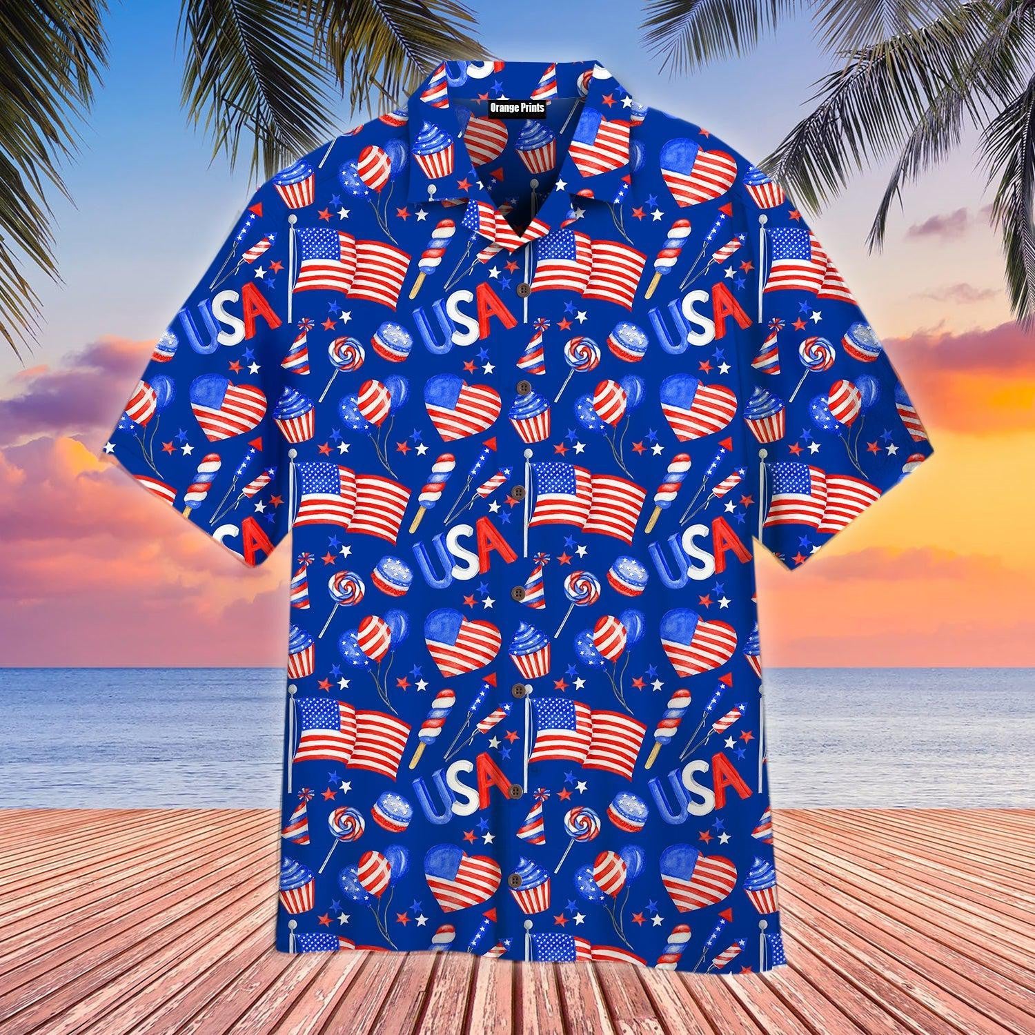 4Th Of July Independence Day America Festive Hawaiian Shirt - Gift For A Vetaran - Short Sleeve Hawaiian Shirt