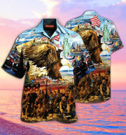 4Th Of July Freedom Isn'T Free Eagle American Independence Day Hawaiian Shirt - Gift For A Vetaran - Short Sleeve Hawaiian Shirt