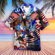 4Th Of July Happy Independence Day Hawaiian Shirt - Gift For A Vetaran - Short Sleeve Hawaiian Shirt