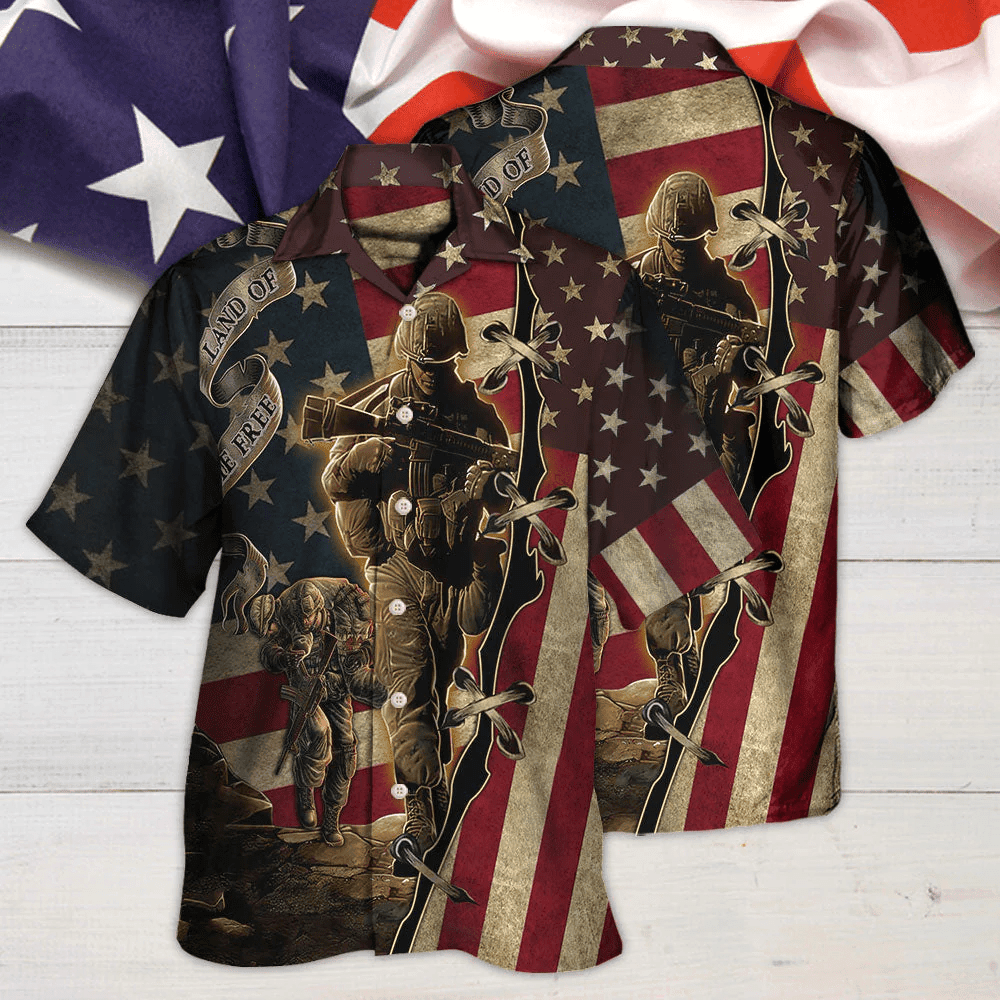 Veteran Proud Memories With Dark Color Hawaiian Shirt - Beachwear For Men - Hawaiian Shirts