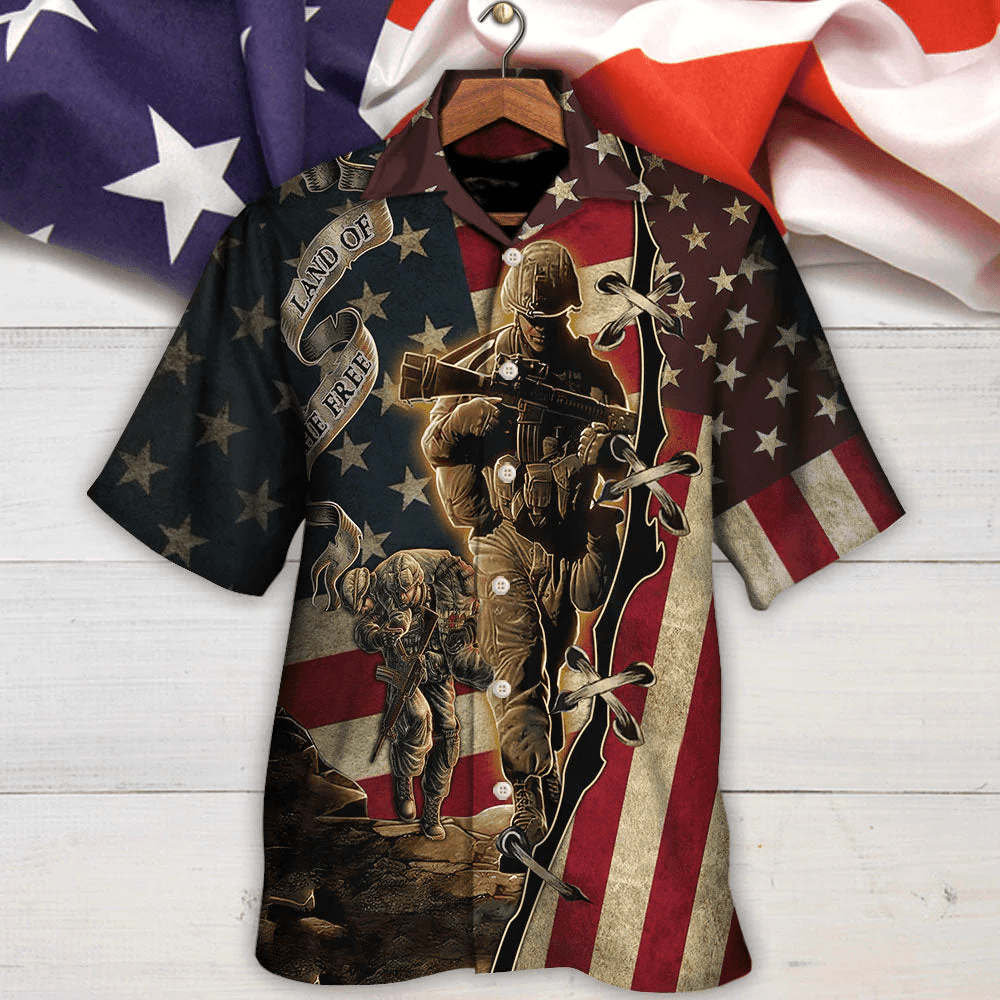 Veteran Proud Memories With Dark Color Hawaiian Shirt - Beachwear For Men - Hawaiian Shirts