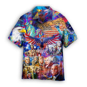 My Patriotic Heart American Independence Day Hawaiian Shirt - Gift For A Vetaran - Short Sleeve Hawaiian Shirt