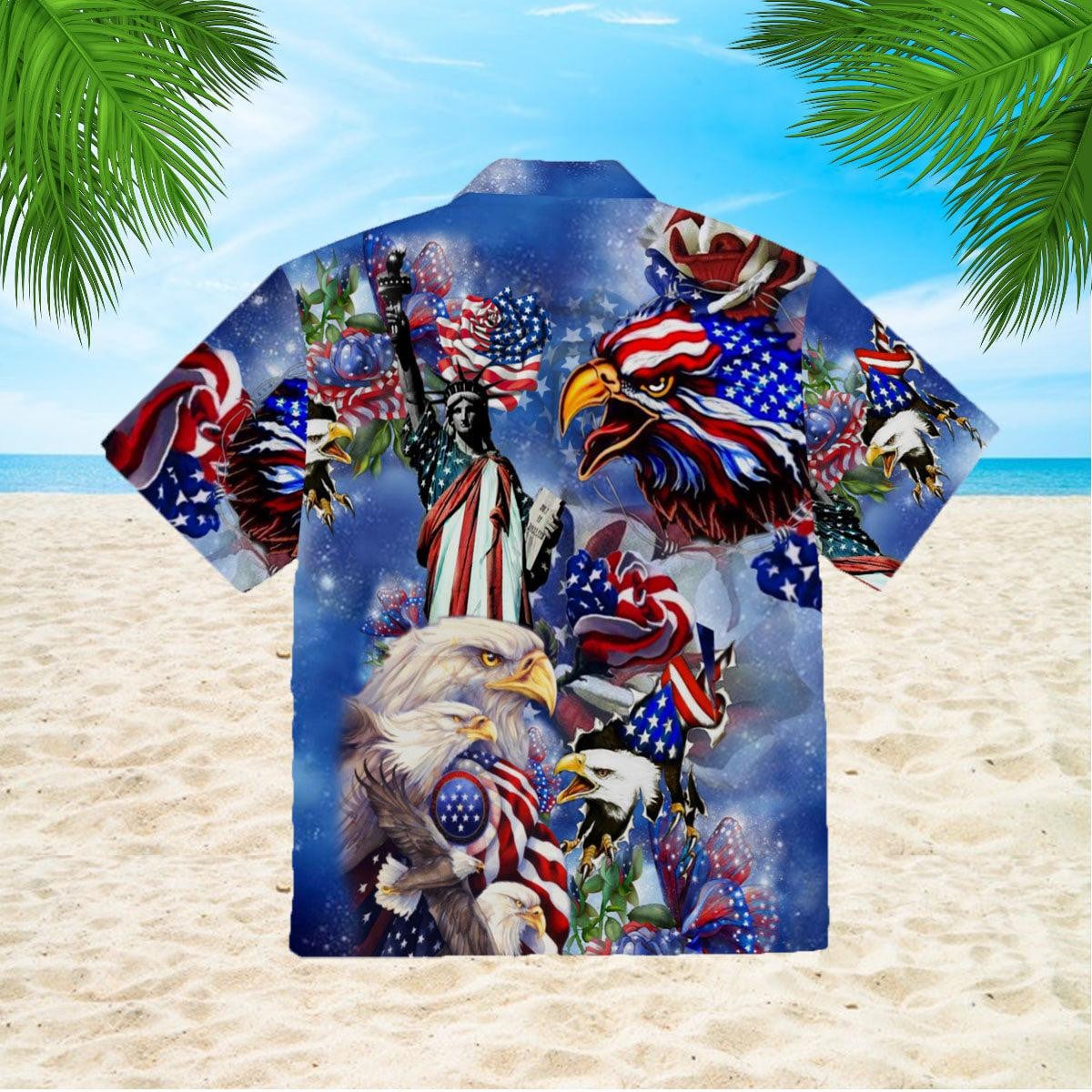 My Heat Beats Tue To My Country Patriotism Hawaiian Shirt - Gift For A Vetaran - Short Sleeve Hawaiian Shirt