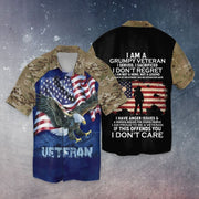 4Th Of July Independence Day Memorial Day Veteran Aloha Hawaiian Shirts - Beachwear For Men - Hawaiian Shirts