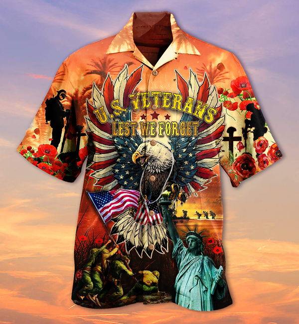 America Veterans Let We Forget Limited Edition - Hawaiian Shirt - Hawaiian Shirt For Men, Hawaiian Shirt For Women, Aloha Shirt