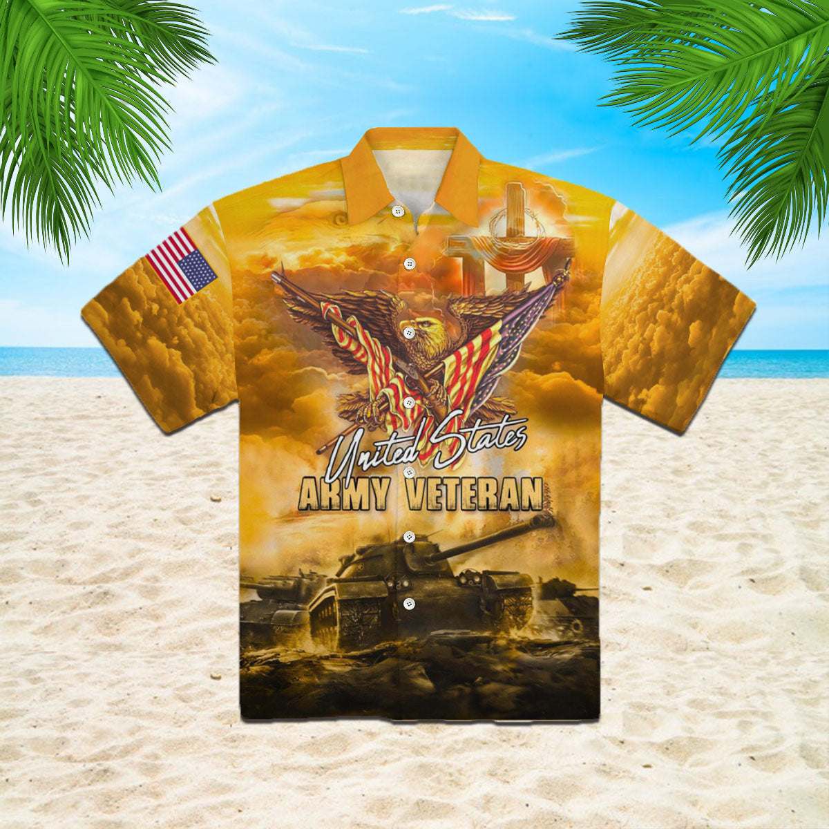 Amazing Patriot Eagle Us Army Veteran Hawaiian Shirt | For Men ,Women