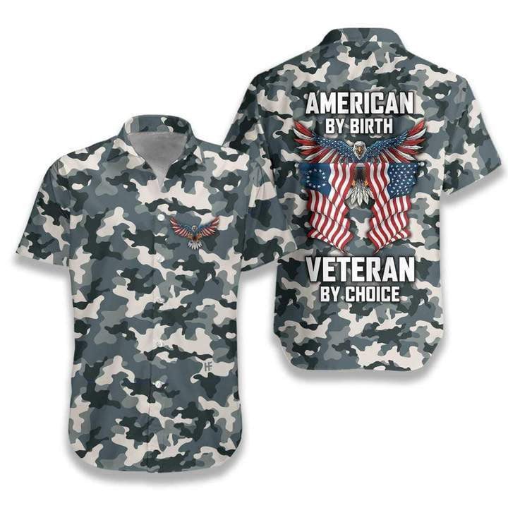 American By Birth Veteran By Choice Hawaiian Shirt | For Men ,Women | Adult