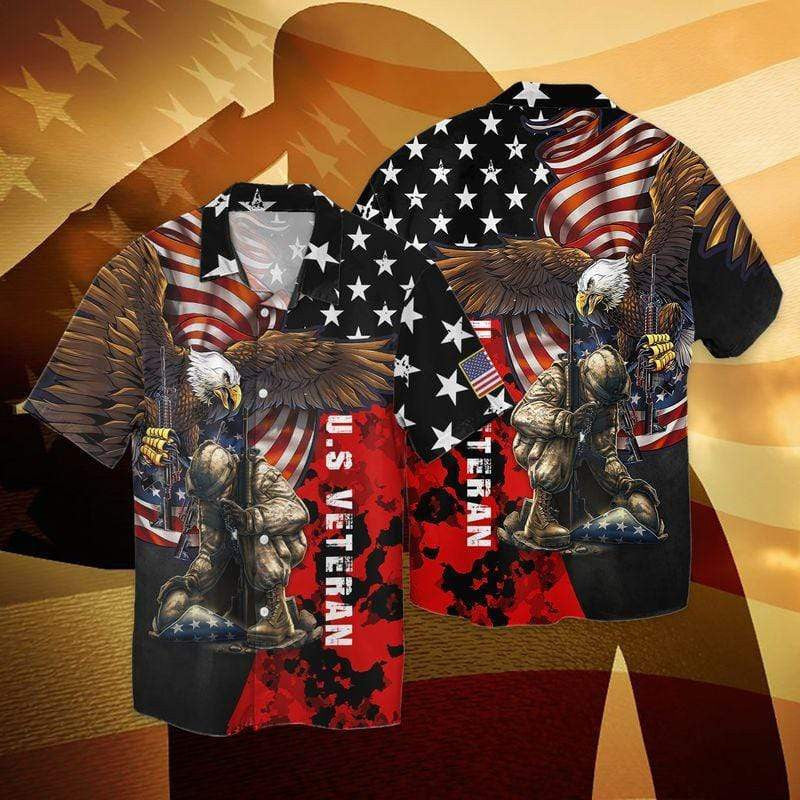 Eagle Veteran Aloha Hawaiian Shirts For Men ,For Women