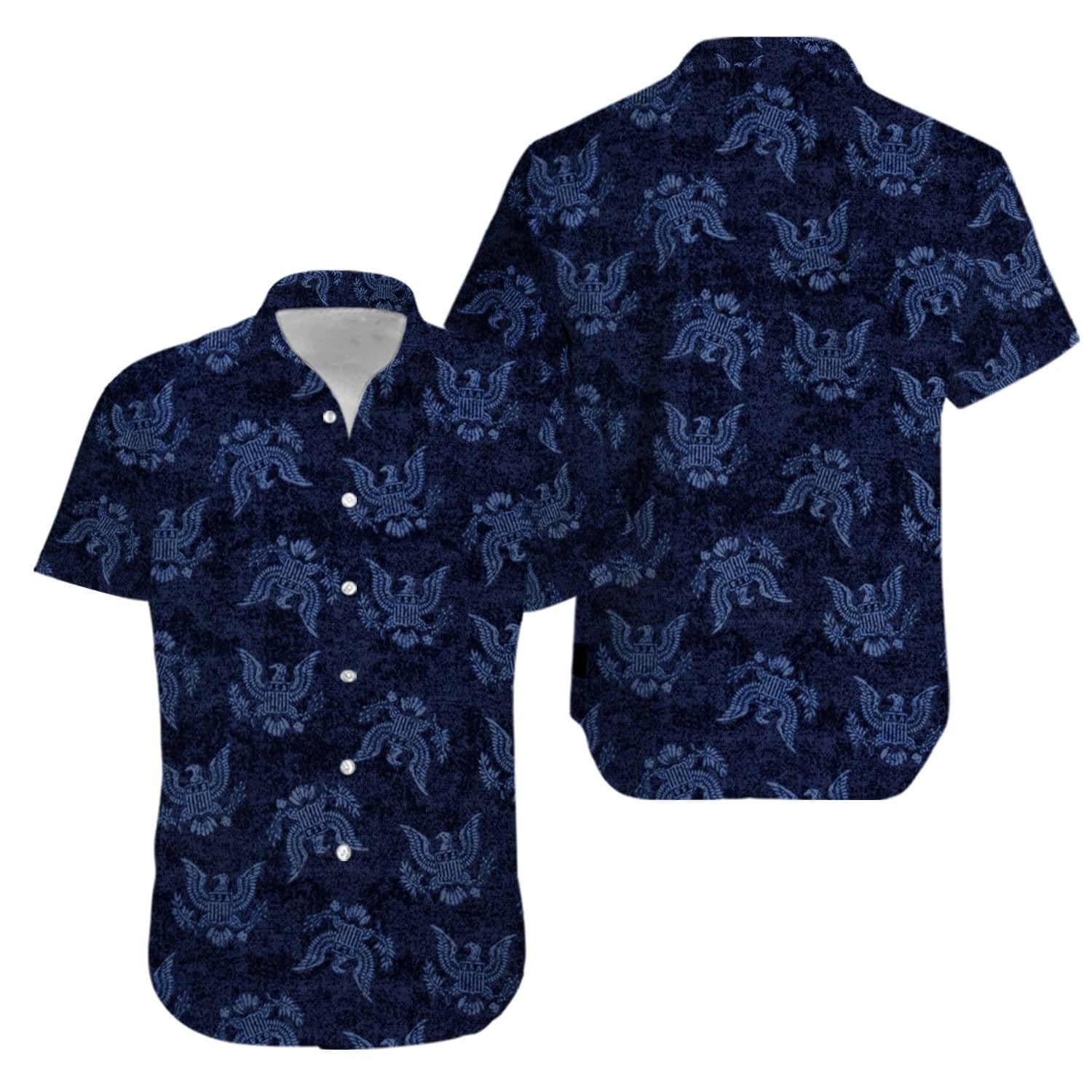Eagle Us Navy Veteran Hawaiian Shirts Kv