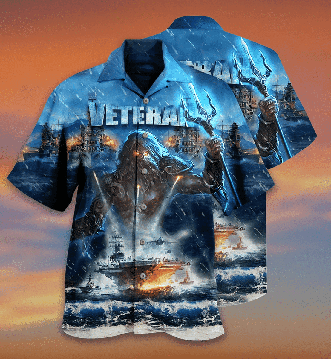 Aquaman Navy Veteran Unisex Hawaiian Shirts