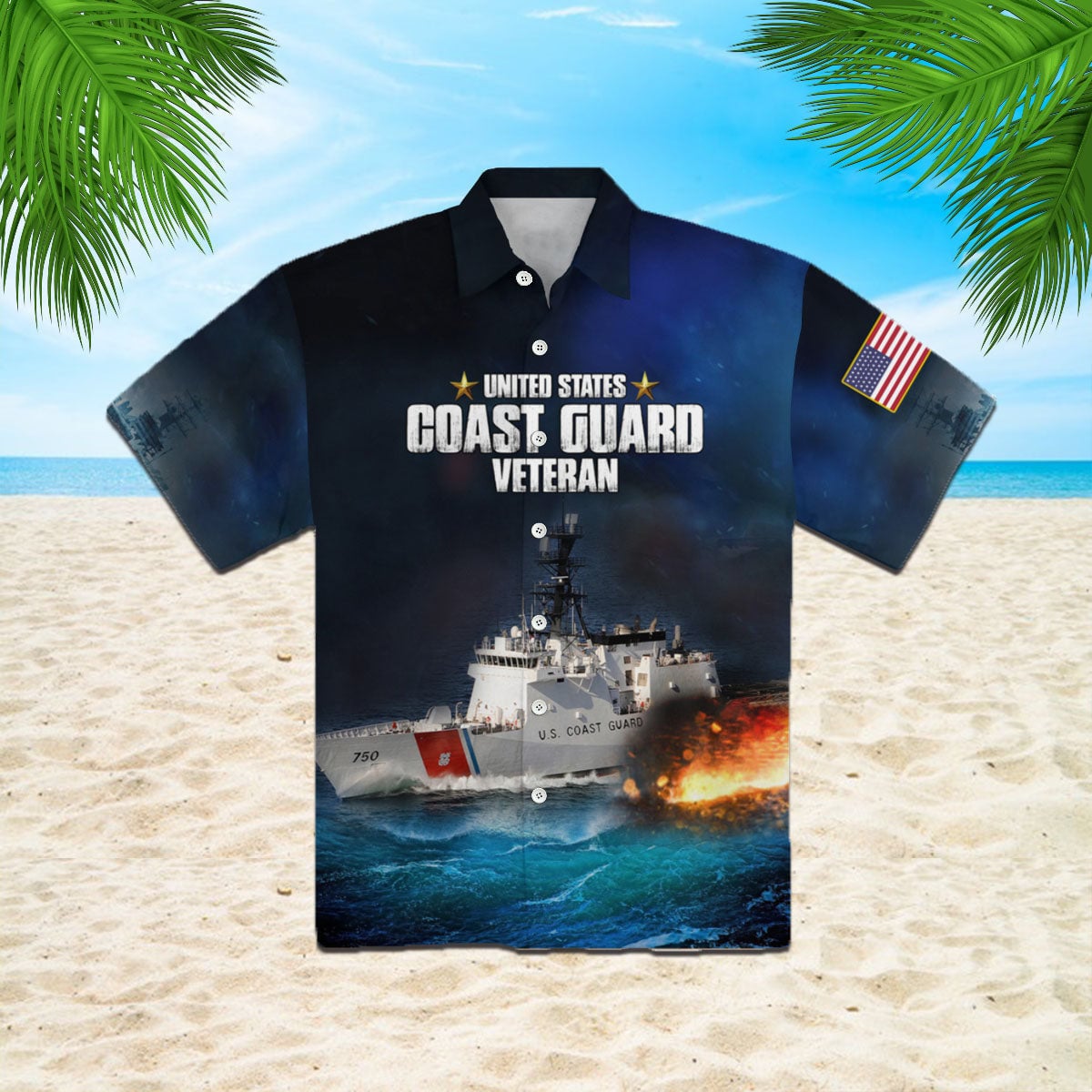 Coast Guard Veteran Hawaiian Shirt | For Men ,Women