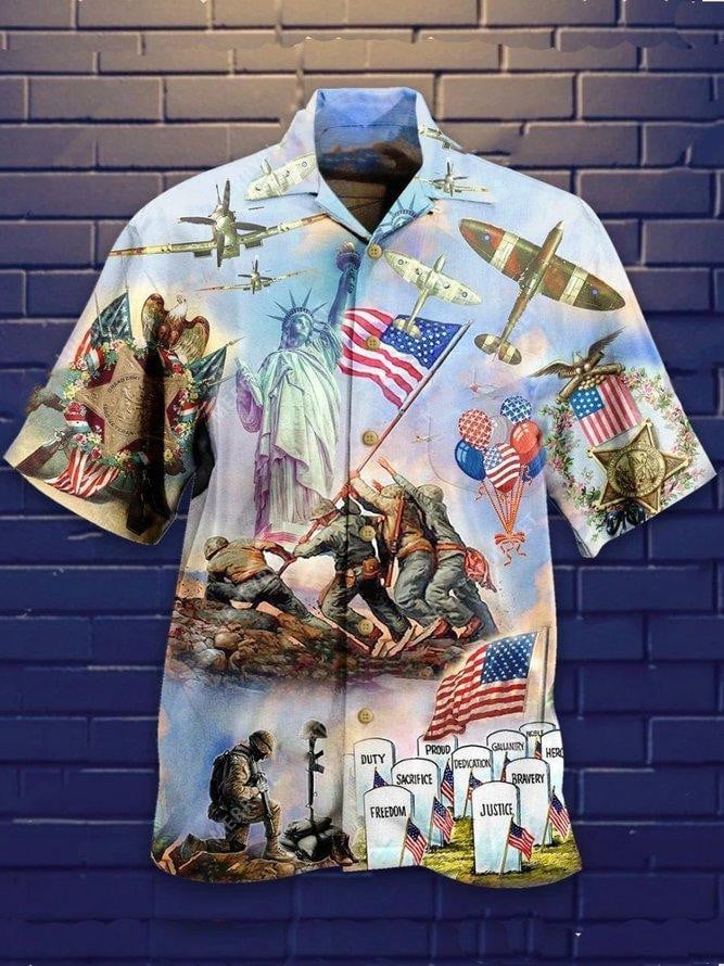 Happy Independence Day Veteran Hawaiian Shirt | For Men ,Women | Adult