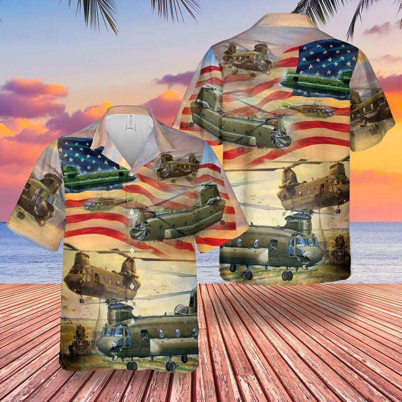 Army Boeing Ch-47 Chinook Veteran Hawaiian Shirt | For Men ,Women | Adult