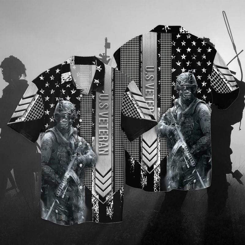 Father Day Gift Us Veteran Cacbon Hawaiian Aloha Shirts Hawaiian Shirt For Men, Hawaiian Shirt For Women, Aloha Shirt