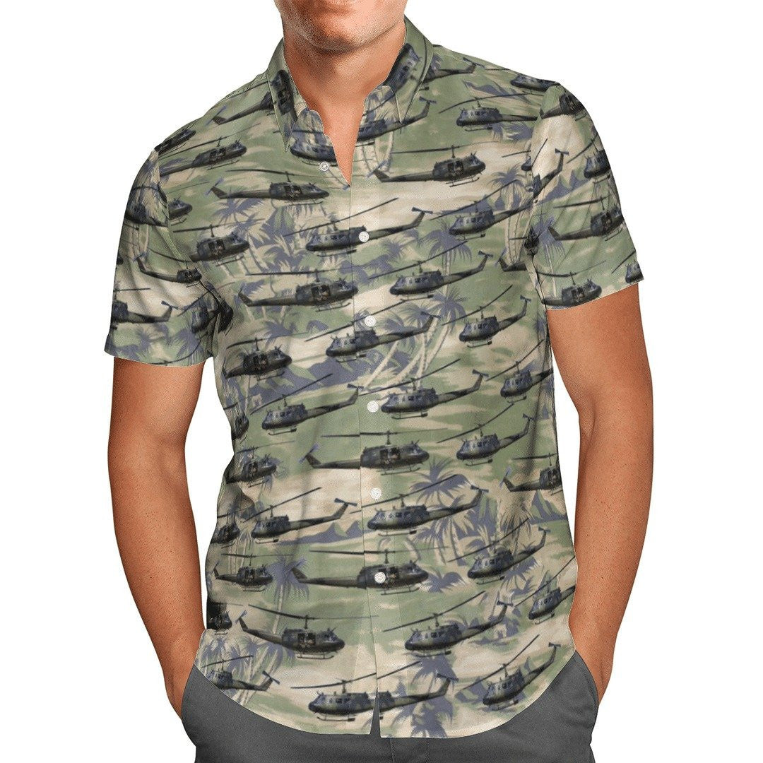 Bell Uh1D Iroquois Germany Army Veteran Hawaiian Shirt | For Men ,Women | Adult