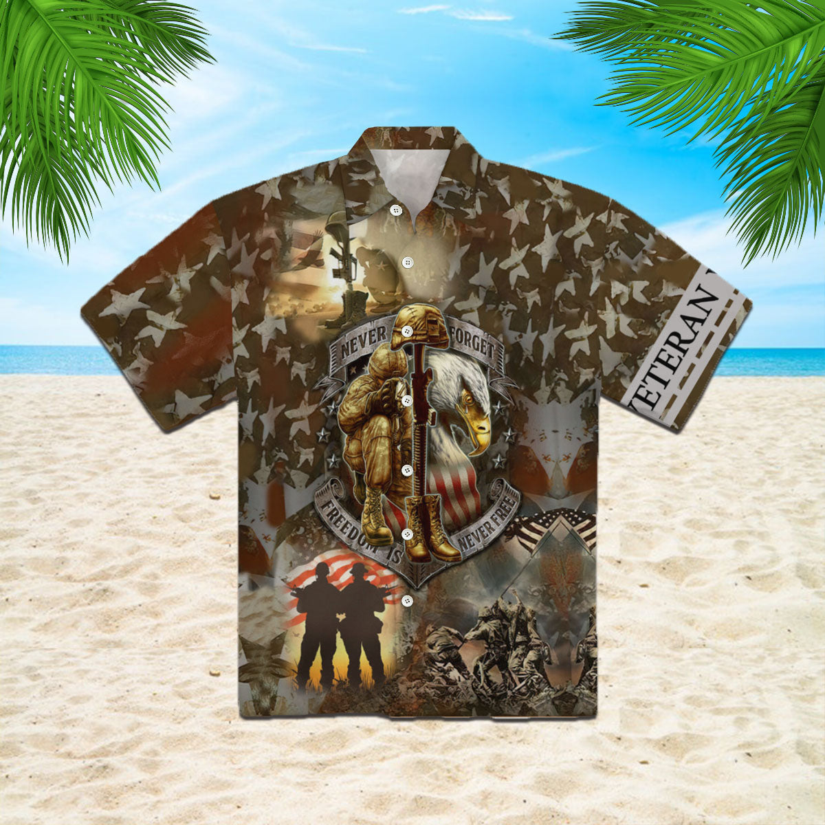 Oragontee U.S Veteran Freedom Is Not Free Hawaiian Shirt | For Men ,Women | Adult