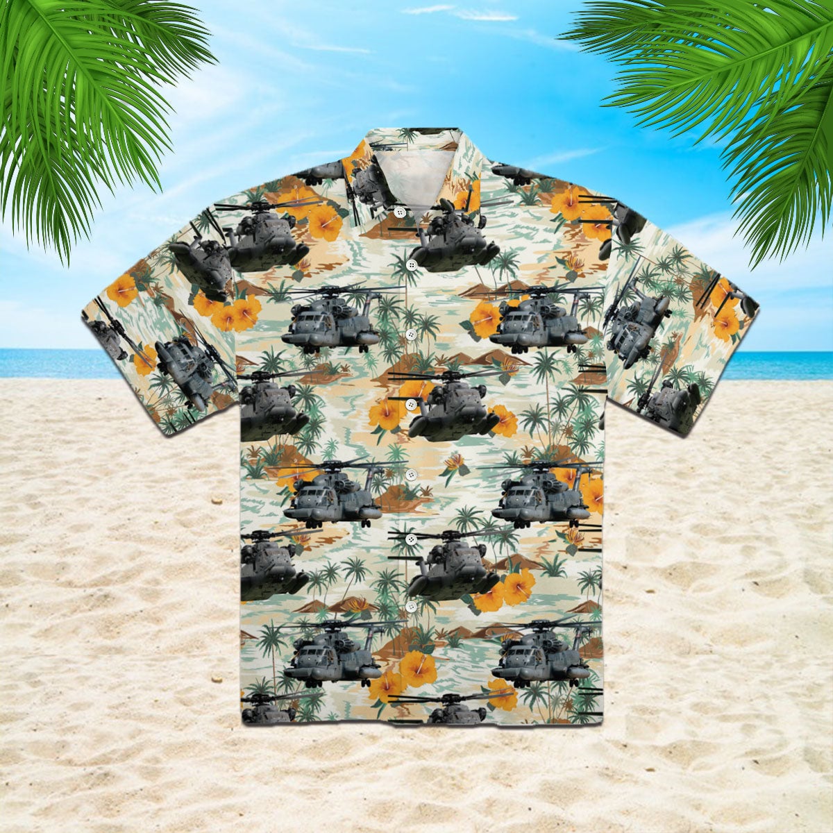 Oragontee Us Air Force Sikorsky Mh-53 Pave Low Veteran Hawaiian Shirt | For Men ,Women | Adult