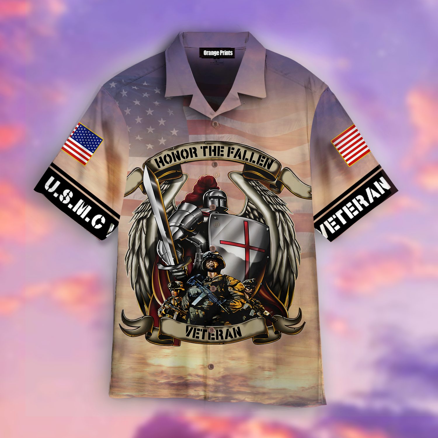 Honor The Fallen Us Marine Veteran And Knight Templar Hawaiian Shirt | For Men ,Women | Adult