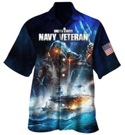 Navy Veteran Hawaiian Shirt Unisex Adult